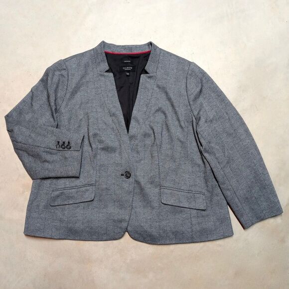 Talbots Jackets & Blazers - TALBOTS Aberdeen Herringbone Blazer Jacket Womens Plus Size 22W Petite